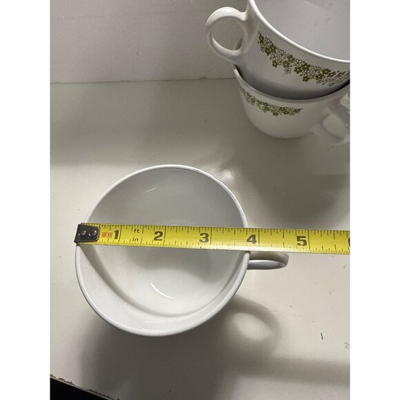 Corelle Livingware By Corning Crazy Daisy Spring Blossom 4 Cups Set 8 Oz Vintage - Picture 5 of 6